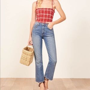 Reformation Wide Leg Cropped Jeans Jord Kick Style